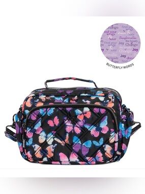 Lug Boomer Crossbody Bag Watercolor Butterflies Colorful Butterfly Print